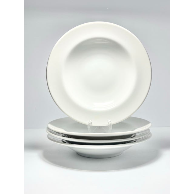 Williams-Sonoma “Brasserie, White” Set of 4 Ceramic Large Rim Soup Bowls 9” Good used condition. No chips, cracks, or...