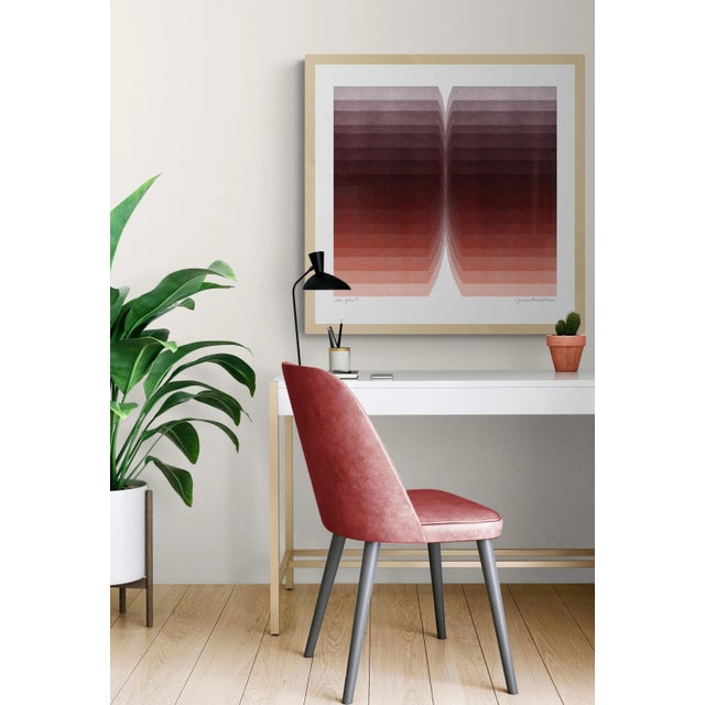 Abstract "Color Space 4" Contemporary Abstract Fine Art Print by Jessica Poundstone, Framed 30x30 For Sale - Image 3 of 4