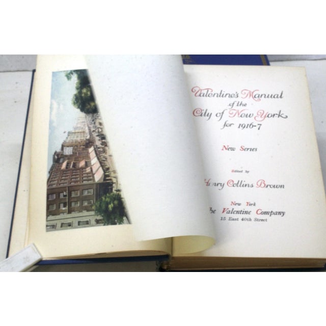 Paper Three 'Manuals of Old New York' 1916–1919 Vintage Valentine's 1st Edition Volumes I, II & III For Sale - Image 7 of 18