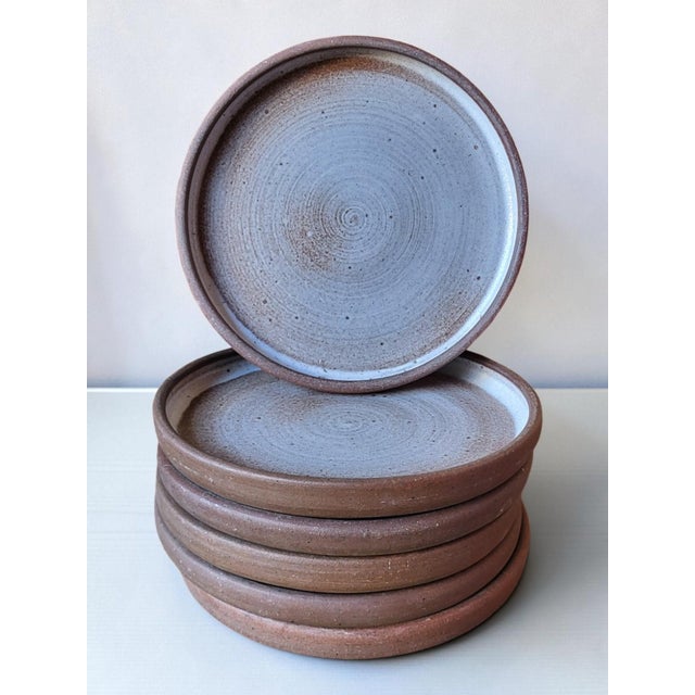 1970s Stoneware Plates from Ratilly, 1970s, Set of 6 For Sale - Image 5 of 5