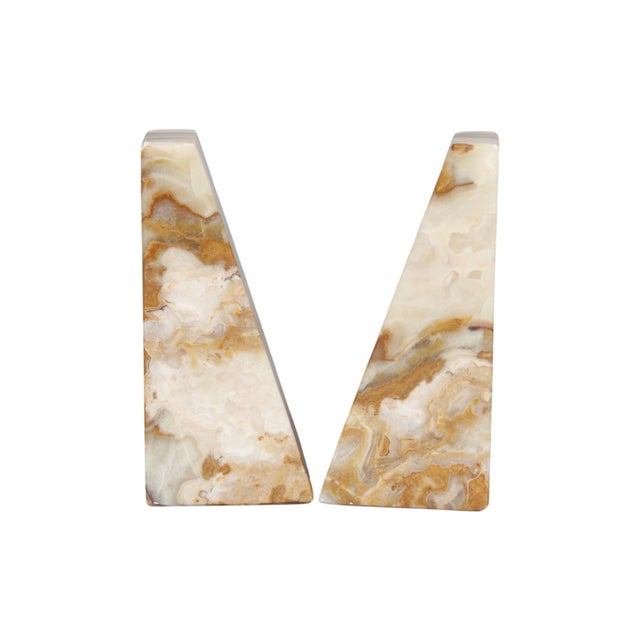 Modern Wedge Onyx Bookends, a Pair For Sale - Image 3 of 6