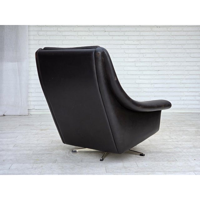Danish Highback Swivel Armchair from Aage Christensen, 1960s For Sale - Image 15 of 18