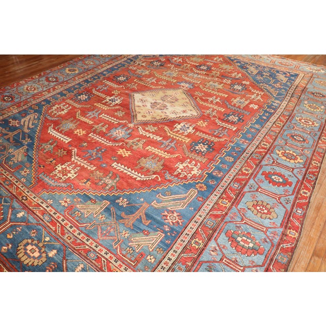 Antique Oversize Tribal Persian Bakshaish Rug For Sale - Image 13 of 18