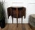 Art Deco Italian Demilune Night Stand in Marquetry Inlay Burl Wood, 1940s For Sale - Image 9 of 10