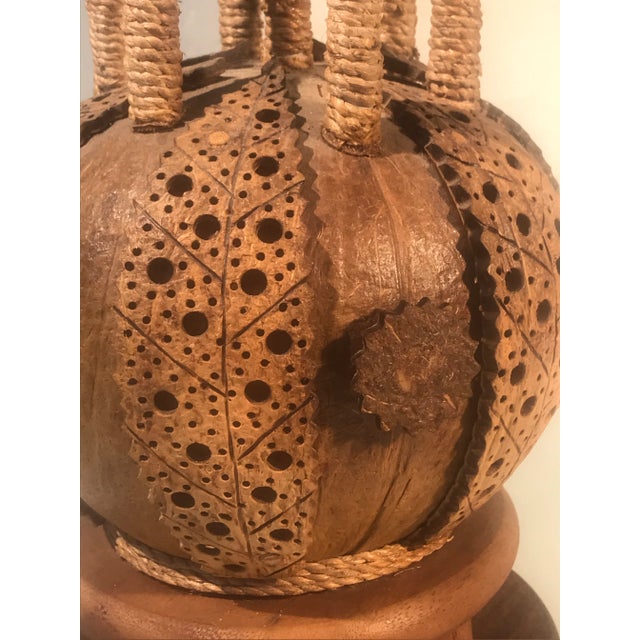 1960’s Biomorphic Wood Handcrafted Table Lamp For Sale In San Francisco - Image 6 of 13