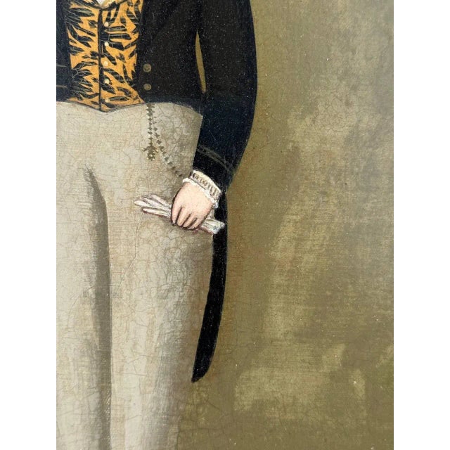 Lot of 5 American School Folk Art Oil on Canvas Paintings For Sale - Image 9 of 17