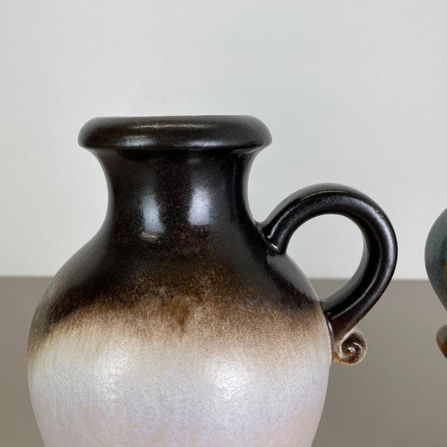 1970s Fat Lava Pottery Vases from Scheurich, Germany, 1970s, Set of 2 For Sale - Image 5 of 18