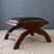 Leather and Rosewood X Frame Ottoman or Footstool With Brass Nailhead Trim For Sale - Image 10 of 13