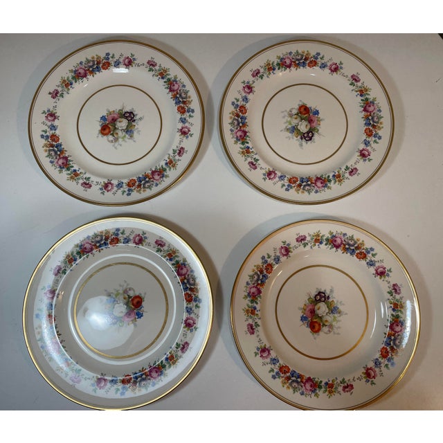 White Vintage English Dinner Plates - Floral Porcelain - Johnson Brothers - Set of 9 For Sale - Image 8 of 9