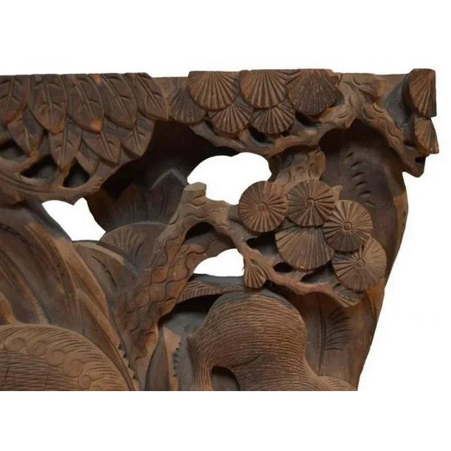 Antique Hand-Carved Wood Temple Corbels From 18th Century, China - a Pair For Sale - Image 10 of 11