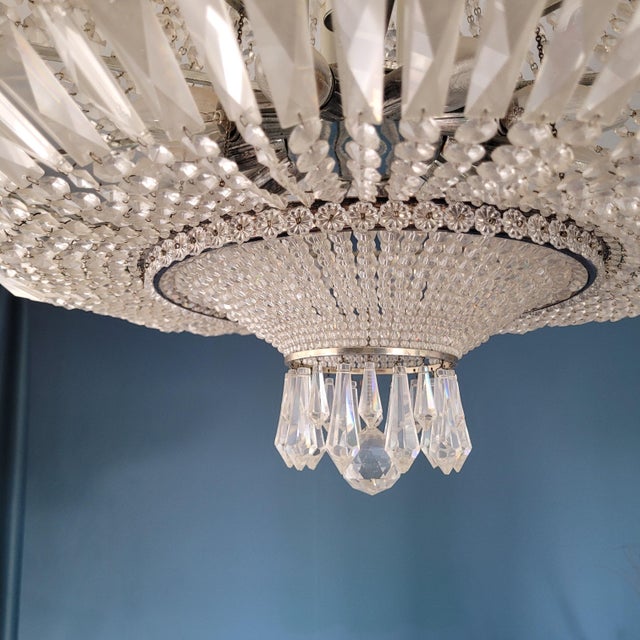 Chandelier in Strass Crystal, Spain, 1970s For Sale - Image 12 of 18