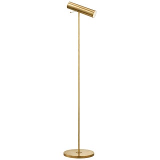 AERIN for Visual Comfort Signature Lancelot Pivoting Floor Lamp in Hand-Rubbed Antique Brass For Sale