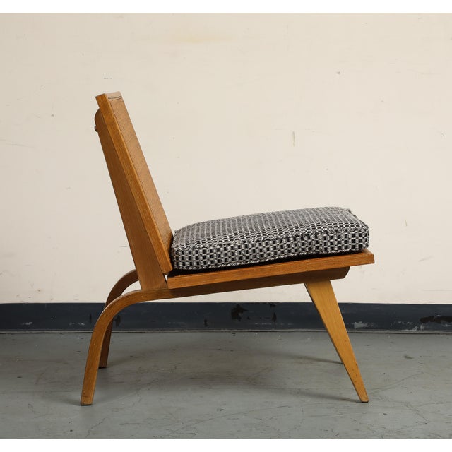 Midcentury Oak Lounge Chair by Edward Durell Stone for Fulbright For Sale - Image 4 of 16