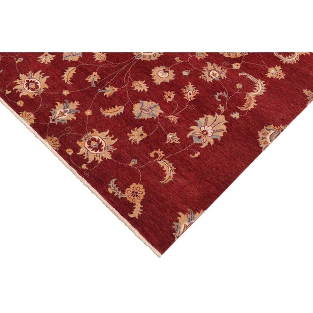 1990s 1990s Oriental Ziegler Red Beige Hand-Knotted Wool Rug - 8'0'' X 9'10'' For Sale - Image 5 of 8