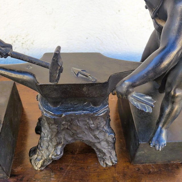 Amours Forgerons, 19th Century, Bronzes, Set of 3 For Sale - Image 11 of 15