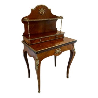 Antique Fine Quality Victorian French Kingwood Bonheur Du Jour, 1860s For Sale
