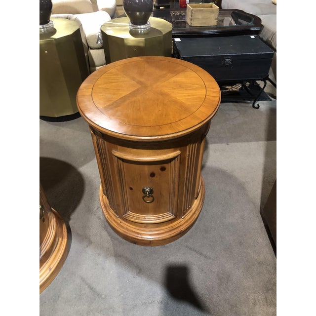 Ethan Allen Tuscany Knotty Pine Oval Wood End Tables a Pair Chairish