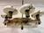Art Deco Alabaster and Brass 8-Arm Chandelier, 1930s For Sale - Image 10 of 17