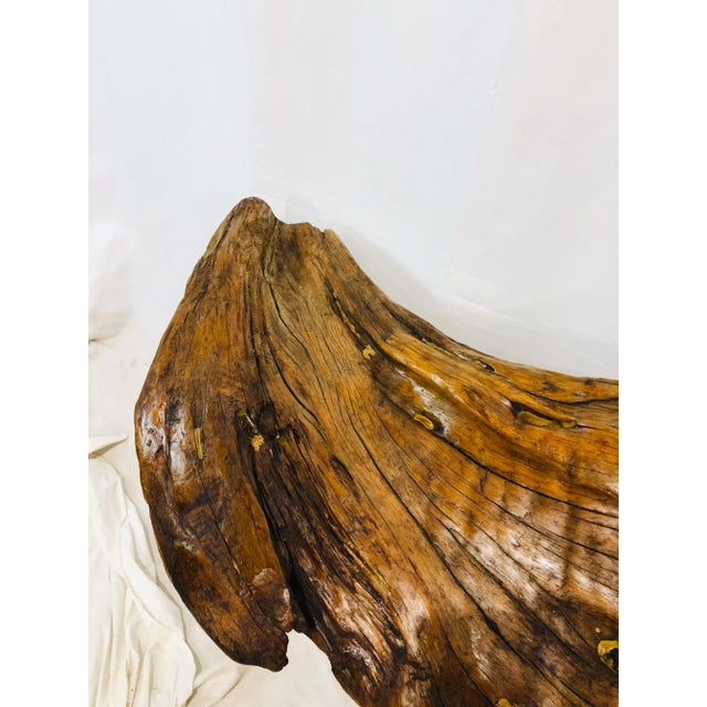 Vintage Hand Crafted Driftwood Bench For Sale In Raleigh - Image 6 of 11