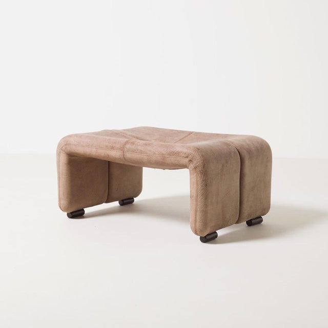 Afra & Tobia Scarpa Coronado Leather Ottoman by Tobia Scarpa for B&B Italia, Italy, 1980s For Sale - Image 4 of 9