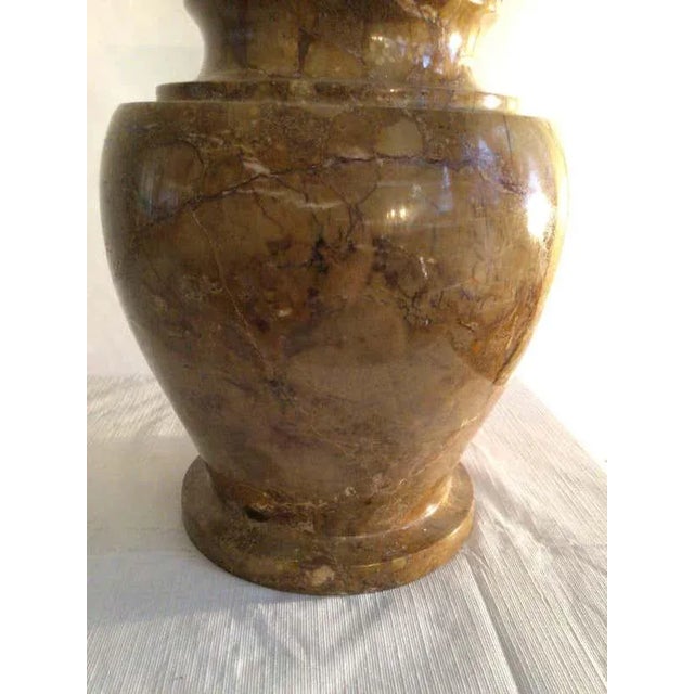 Mid-Century Modern 1970s Stone Jardiniere or Urn With Lid For Sale - Image 3 of 9