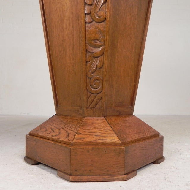 Art Deco Octagonal Oak Side Table, 1930s For Sale - Image 18 of 18