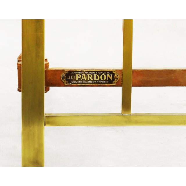 French Art Deco Brass Bed, 1930s For Sale - Image 9 of 9