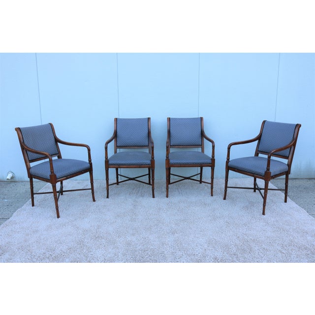 18th C. Southwood Furniture Vintage Mahogany Armchairs Set of 4