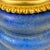 Vintage Italian Vetri Soffiati Blue Art Glass Canister With Gilded Metal Lid by CX Design For Sale In New York - Image 6 of 10