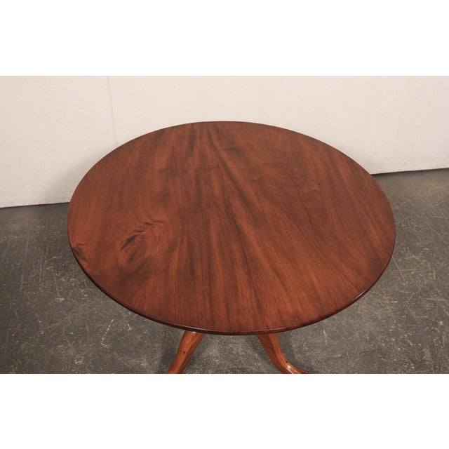 Gueridon 19th Century English Antique Tilt-Top Pedestal Table For Sale - Image 4 of 10