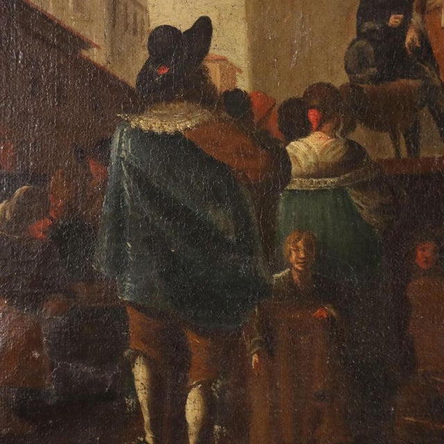 After Giovanni Michele Graneri, Scene of Popular Life, Oil Painting on Canvas, Framed For Sale - Image 6 of 14