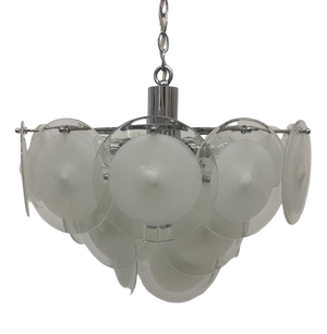 Italian Disc Chandelier from Vistosi, Italy, 1970s
