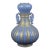 1900s Chinese Porcelain Qing Dynasty Qianlong Marked Blue Ground Gold Decoration Garlic Head Vase For Sale
