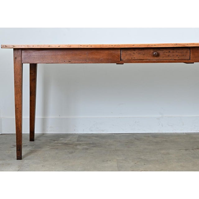 19th Century French 19th Century Pine Farm Table For Sale - Image 5 of 11