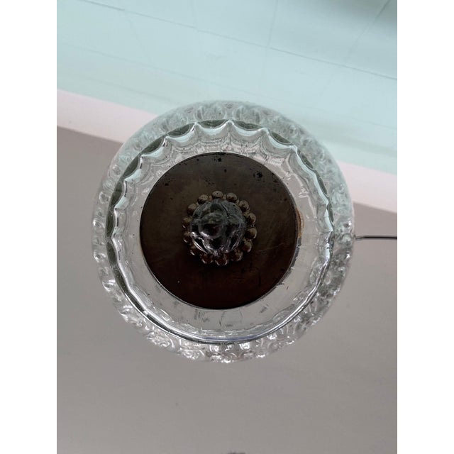 Vintage Glass and Brass Lantern Chandelier, 1960s For Sale - Image 12 of 14
