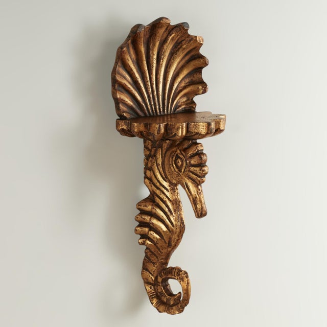 Group of Four Antique Italian Seashell and Seahorse Wall Brackets For Sale - Image 12 of 18