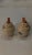 Pair of Vintage Jug Shaped Ceramic Salt and Pepper Shakers Made in Japan 1940s. The brand is Pal * Mar. The Pepper shaker...