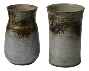 Small Stoneware Vases by Thierry and Chantal Robert, 1980s, Set of 2