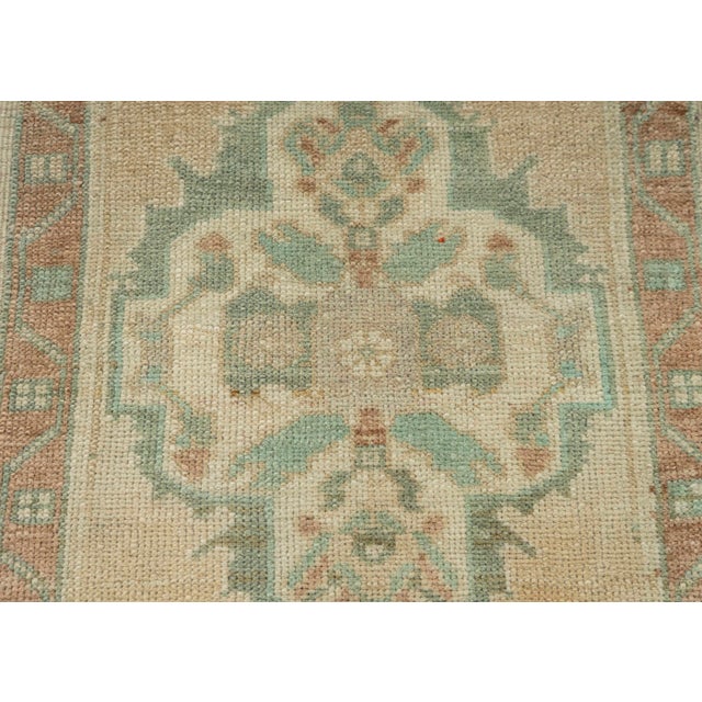 Turkish Mini Rug Oriental Hand Knotted Vintage Rug 1'7" x 3'2" #21063 For Sale - Image 4 of 8