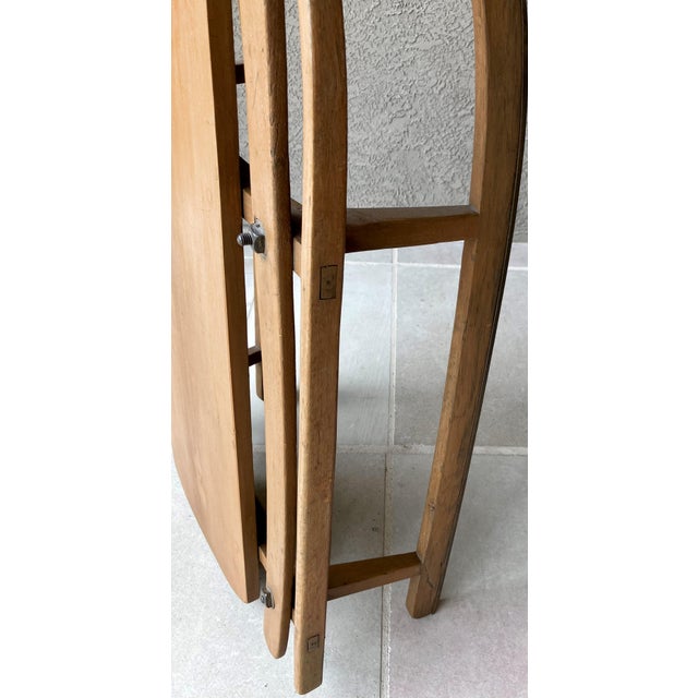 Circa 1920 Solid Hickory Wood & Metal Transport Sled With Moveable Pull Handle For Sale - Image 13 of 18