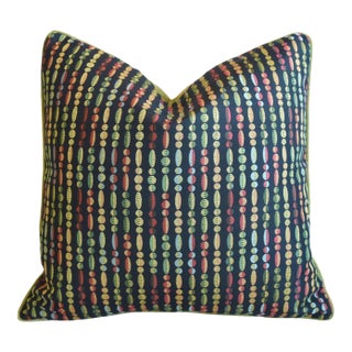 Colorful Contemporary Modern Feather/Down Pillow 24” Square For Sale