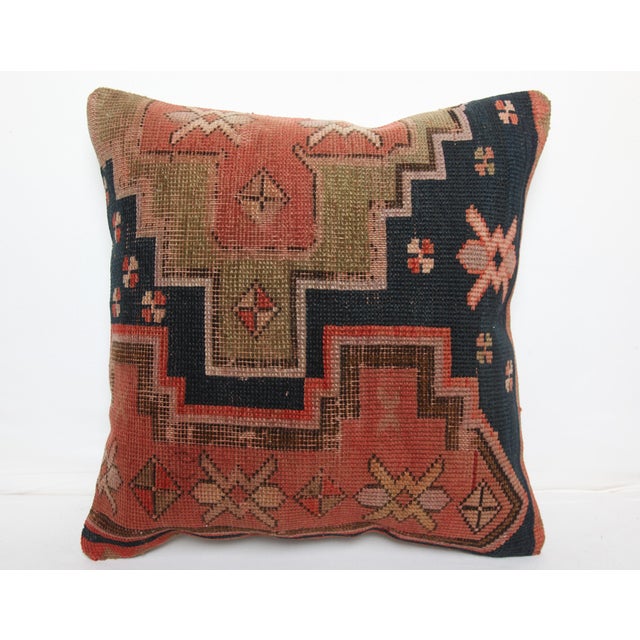 Here i am listing a antique 100% Handmade double knotted rug pillow cover, made from Antique tribal Caucasian Kazak rug...