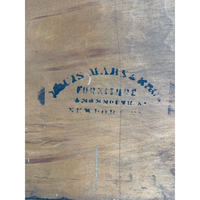 Antique American Empire Revival Oak Highboy Dresser Chest of Drawers With Mirror For Sale - Image 18 of 18