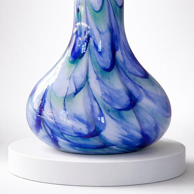 Large Blown Opaline Murano Glass Vase, 1960 For Sale - Image 4 of 7