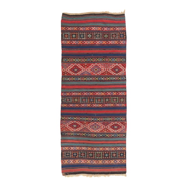 Antique Caucasian Shahsavan Kilim Rug - 02'09 X 06'08 For Sale