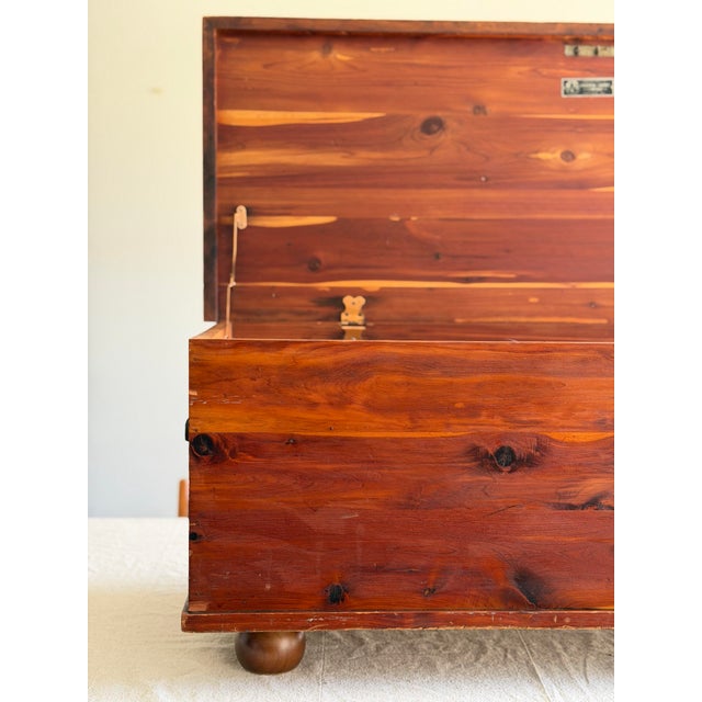 Vintage Cedar Hope Chest Bench by Universal Cabinet Company Chicago Rustic Solid Wood Blanket Trunk Storage Coffee Table For Sale - Image 11 of 11