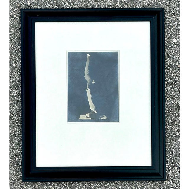Vintage Boho Black and White Photo of Acrobats For Sale - Image 10 of 12