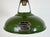 Industrial Green Enamel Factory Pendant Lamp from Coolicon, 1950s For Sale - Image 4 of 16
