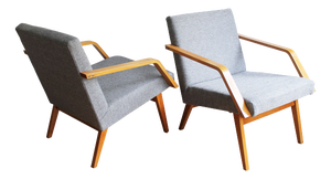 Armchairs with New Fabric, 1970s, Set of 2