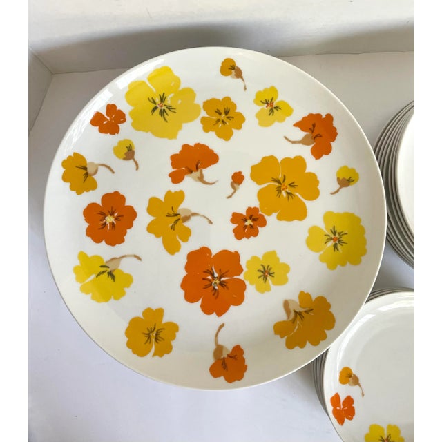 1960's Suisse Switzerland "Lugano" Porcelain Floral Dinnerware Set For Sale - Image 9 of 12
